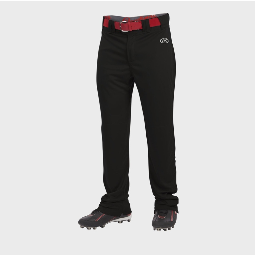 Rawlings Black Semi-Relaxed Fit Baseball Pants